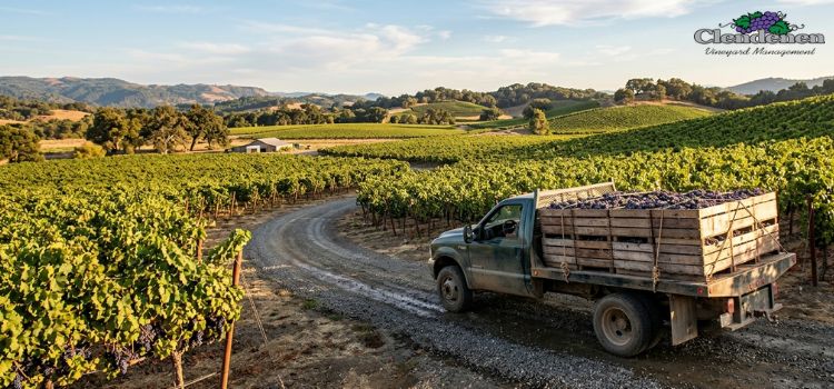 Vineyard Truck Hauling